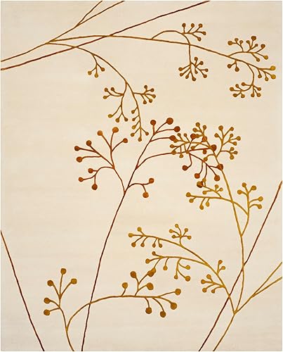 Miniatura 10 de SAFAVIEH Soho Collection SOH305D - Alfombra de lana prémium hecha a mano de 6 x 9 pies, color óxido