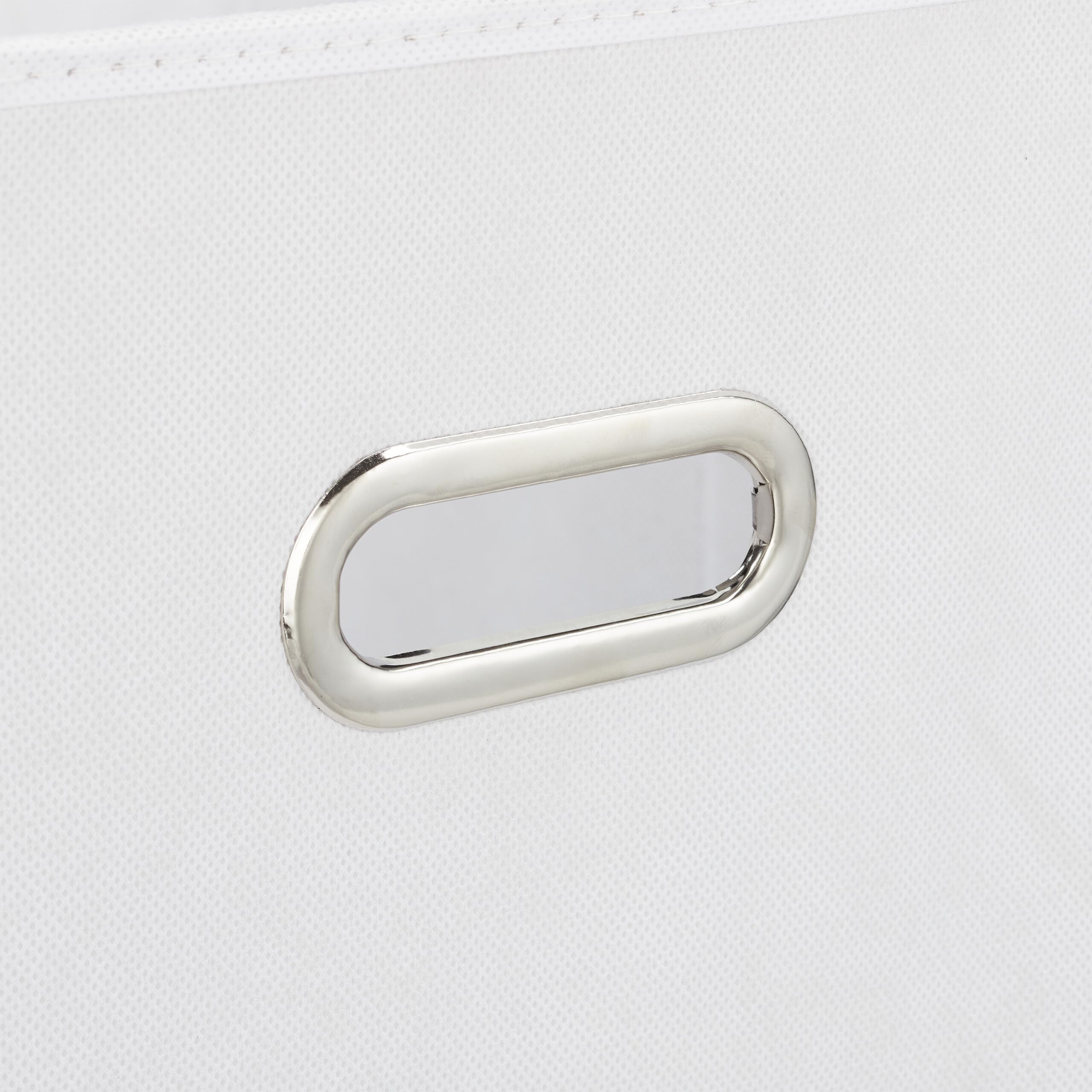 Relaxdays Scatola Portaoggetti, Set 4 Box Cubo da Scaffale HLP 30 x 30 x 30 cm, Portagiochi Pieghevole in Stoffa, Bianco