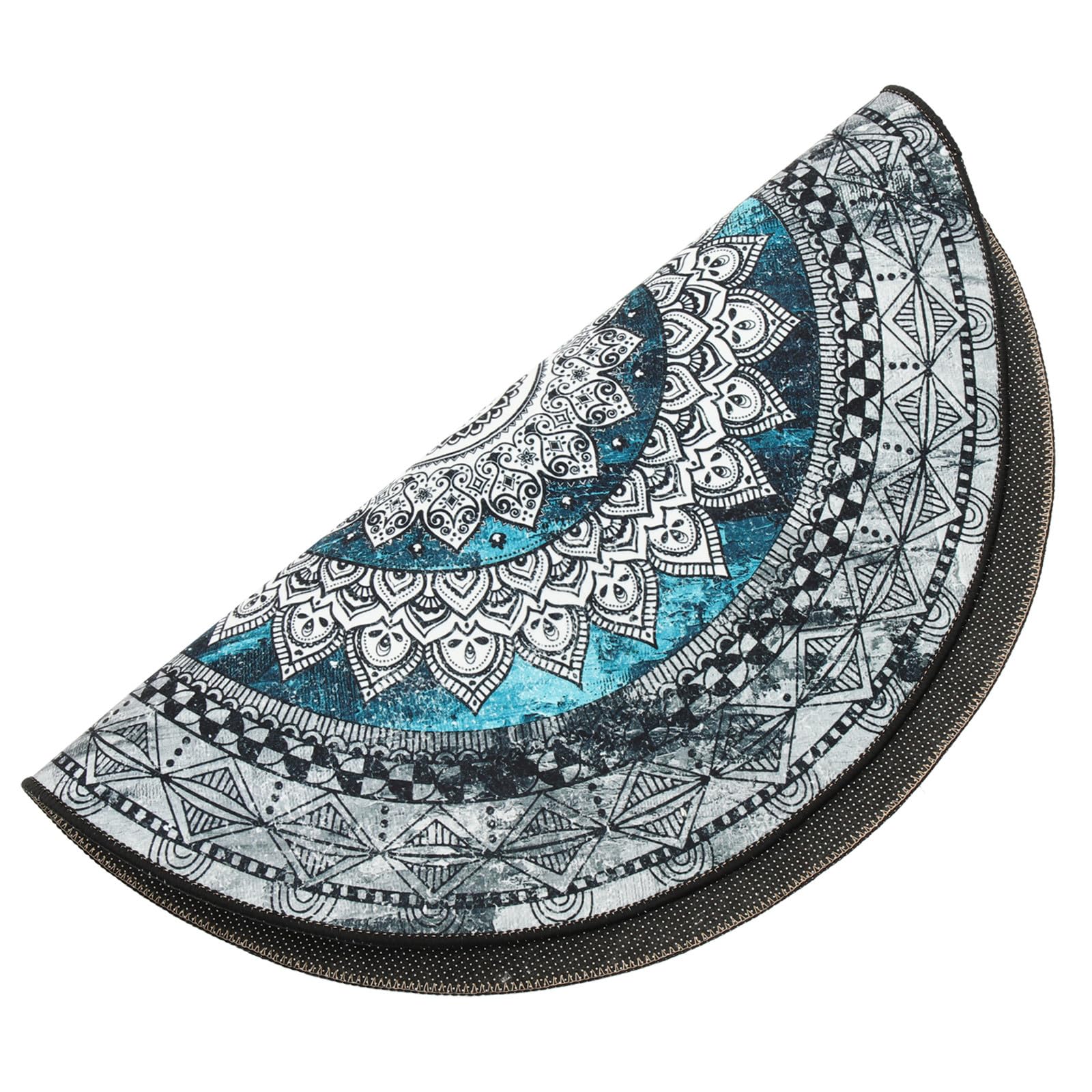Tapis rond mandala bohème 80 cm au design unique et antidérapant