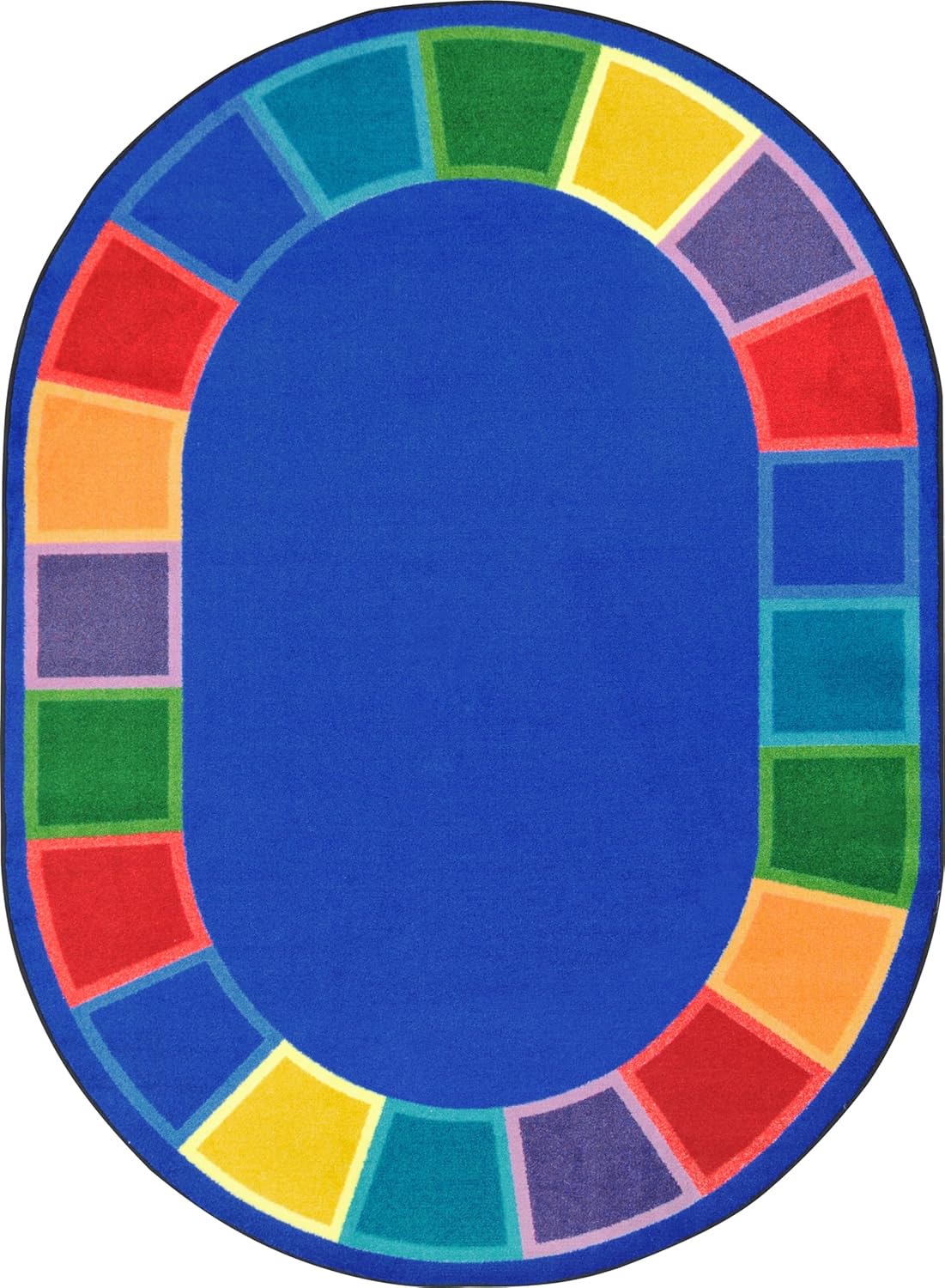 Joy Carpets Color Tones Area Rug in Color Multi, 5'4" x 7'8" Oval