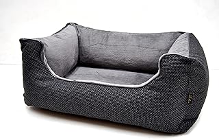 Lebon - Hundebett Louis Plus - 3 Größen - 80cm, 100cm und 120cm - Orthopädisch - Hochwertig und Made in EU - 3 Farben - 3 Größen - Kuschelweich - Hoher Rand - Waschbar - Bester Liegekomfort…