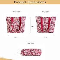 Vista 126 de Maison d' Hermine Bolsa de lona para mujer, bolsa de lona de algodón reutilizable para el hombro, bolsas de comestibles a granel con asa para 01