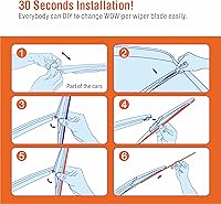 Vista 6 de Repuesto de limpiaparabrisas trasero de 10 pulgadas (10-A) para Toyota RAV4 2018 2017 2016 2015 2014 2013 Highlander 2022-2020 /Jeep Compass