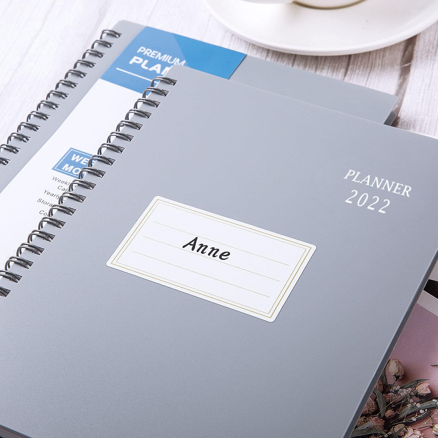2022 Planner - Planner 2022 with Weekly & Monthly Spreads, Jan 2022 - Dec 2022, 6.25" × 8.3", Twin-Wire Binding, Round Corner, Inner Pocket, Tabs : Office Products