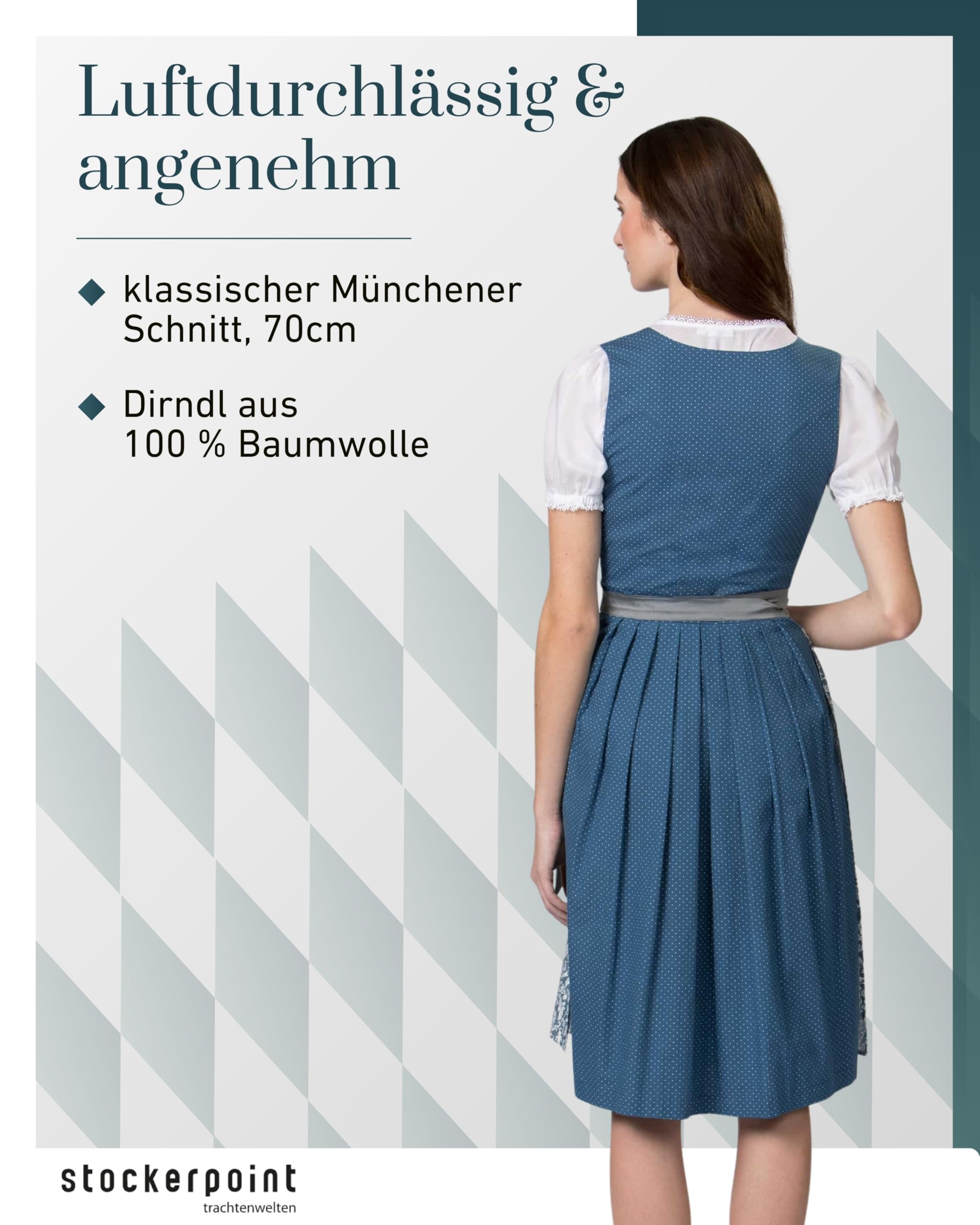 Damen Rhianna Midi Dirndl (1er Pack)