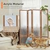 3/4 Panel Acrylic Room Divider Privacy Screen Translucent Folding Partition