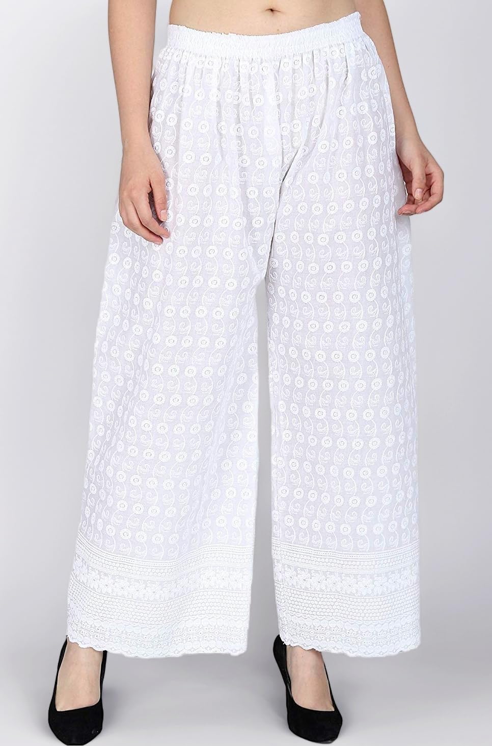 SriSaras Women's Regular Fit Palazzo Pants