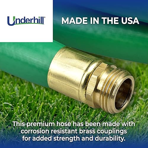 Miniatura 2 de Underhill UltraMax - Manguera de agua comercial para jardín, 50 pies, ligera, flexible, antitorceduras, no conductora, 800 psi, H10-050G, 1 pulgada