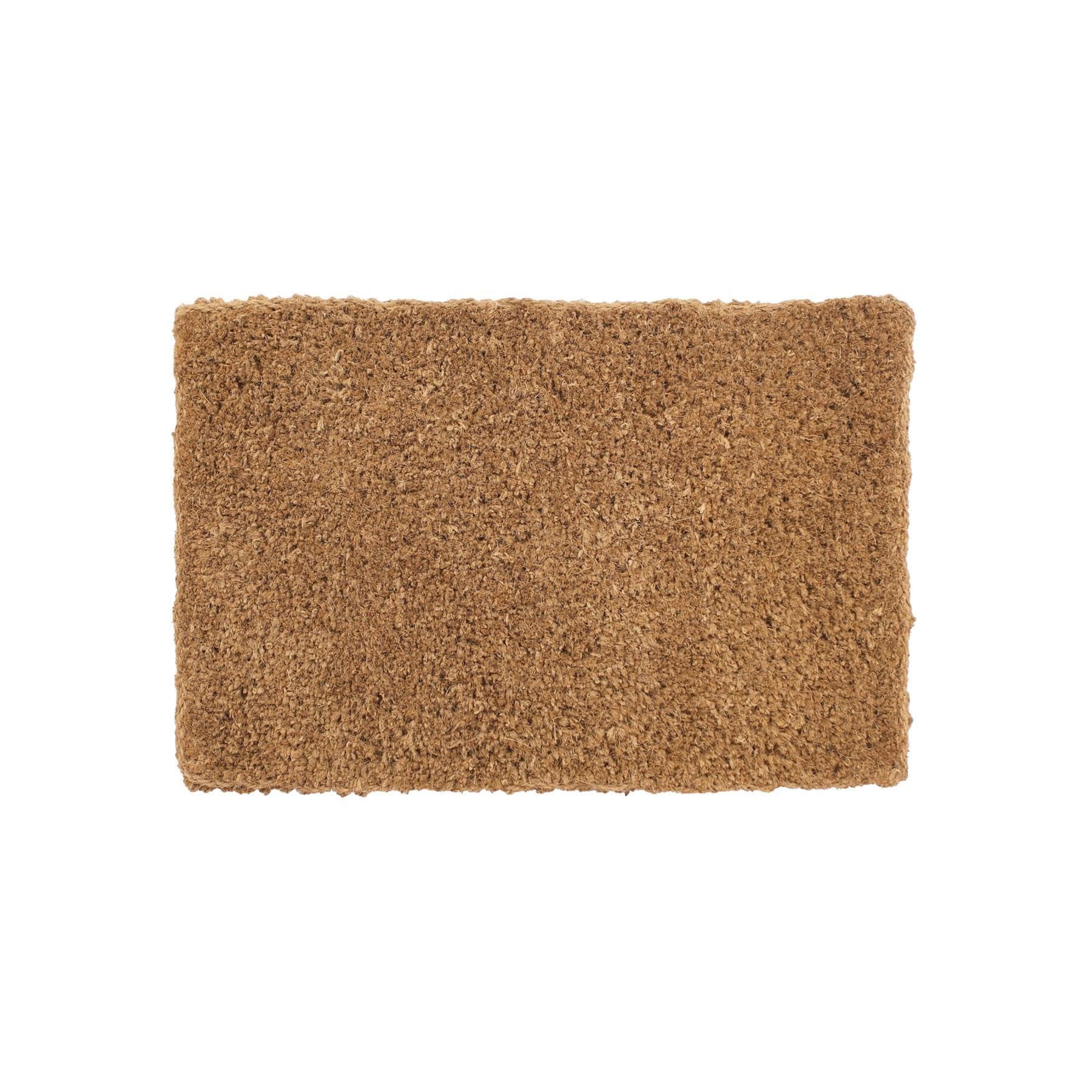 Nicola Spring Premium Handmade Coir Door Mat - 60 x 40cm - Pack of 1 - Natural Decorative Indoor Front Door Floor Mat Entry Dirt Trapper Rug Outdoor Boot Scraper Doormat