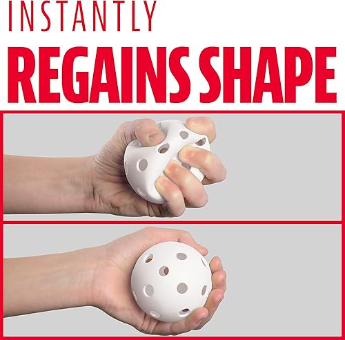 Miniatura 25 de Franklin Sports Indestruct-A-Ball - Pelotas de béisbol de plástico para práctica de bateo, softballs + pelotas de golf, paquetes de entrenamiento