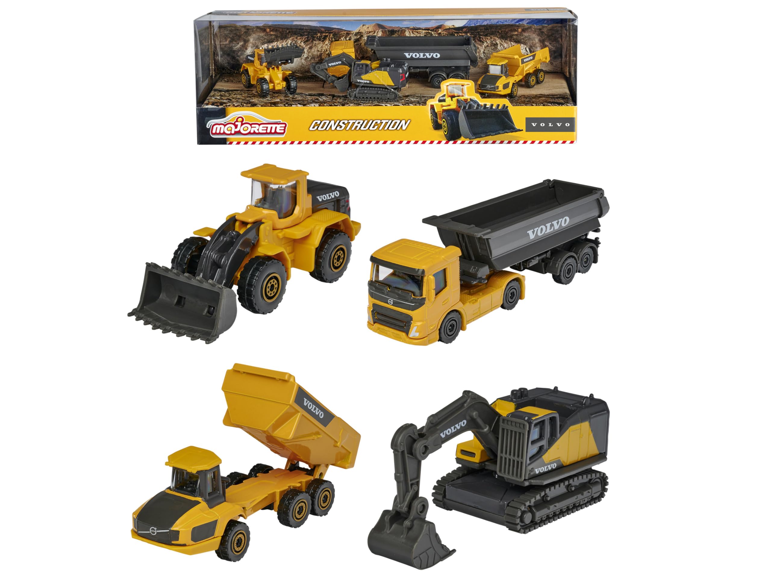 Amazon.com: Construction (2023) 4 Piece Set 1/64 Diecast Models by