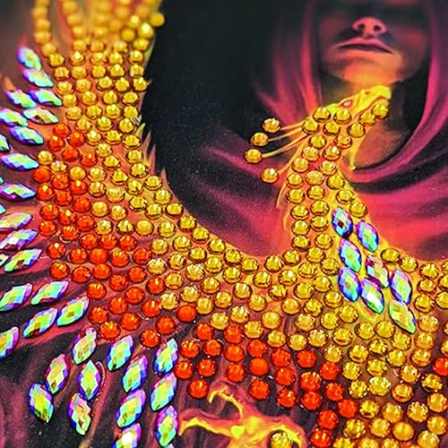 Miniatura 5 de Crystal Art Cuaderno de pintura con diamantes, kit de cuaderno Phoenix Rising, crea una cubierta brillante para cuaderno con cristales, para edades
