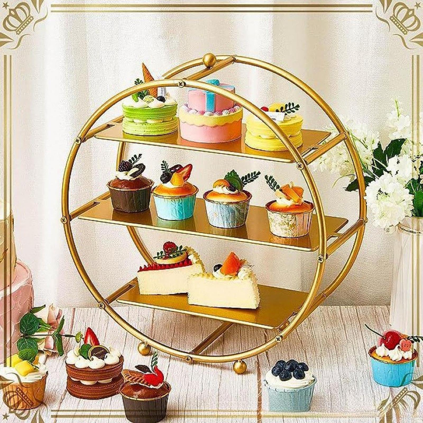 Elegante bandeja para servir, expositor para postres, crea un elegante en reuniones, soporte para cupcakes, de frutas, mostrador de cocina para