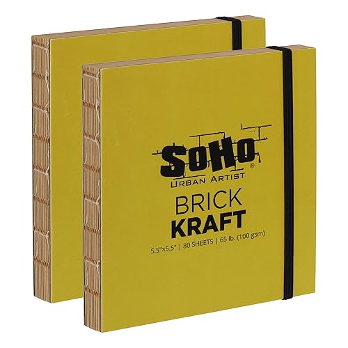 Vista 25 de SoHo Urban Artist Cuaderno de bocetos de ladrillo para bocetos, dibujos, lápices de colores, grafito y más, medios mixtos de 5.5 x 8.5 pulgadas