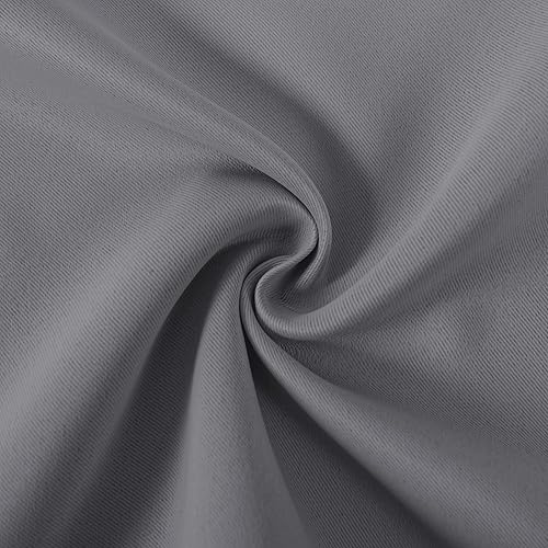 Miniatura 4 de DWCN Cortina de cenefa para ventana de cocina, cortinas opacas con bolsillo para barra, 52 x 14 pulgadas de largo, 1 panel gris