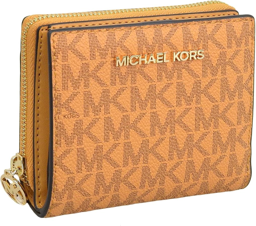 (未使用品)大人気、マイケルコース、折財布、人気デザイン、総柄、人気色、金ロゴ Amazon | [Michael Kors] [マイケルコース] 財布 レディース 2つ折り