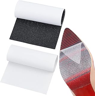 NICENEEDED 2 Pack Sole Shoes Stickers, Anti Slip Sole Cover Shoe Pads, Self Adhesive Shoe Grip Stickers Clear Crystal Sole Protectors for High Heel Shoes Lady