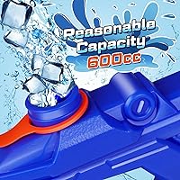 Vista 8 de Quanquer Paquete de 3 Pistolas de Agua para Niños y Adultos - Pistola de Juguete de Agua de 600CC Súper Blaster Empapador de Largo Alcance Alta