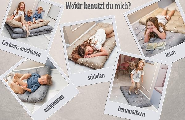 Children's Floor Mattress 60 x 120 cm – Soft Cotton Cushion for Climbing Arch and Montessori Toy – Baby Play Mat and Reading Corner Oeko-Tex Africa - 5