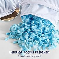 Vista 4 de MIULEE 12 x 20 rellenos de almohada para exteriores, juego de 2 almohadas resistentes al agua de alta calidad, relleno de espuma viscoelástica