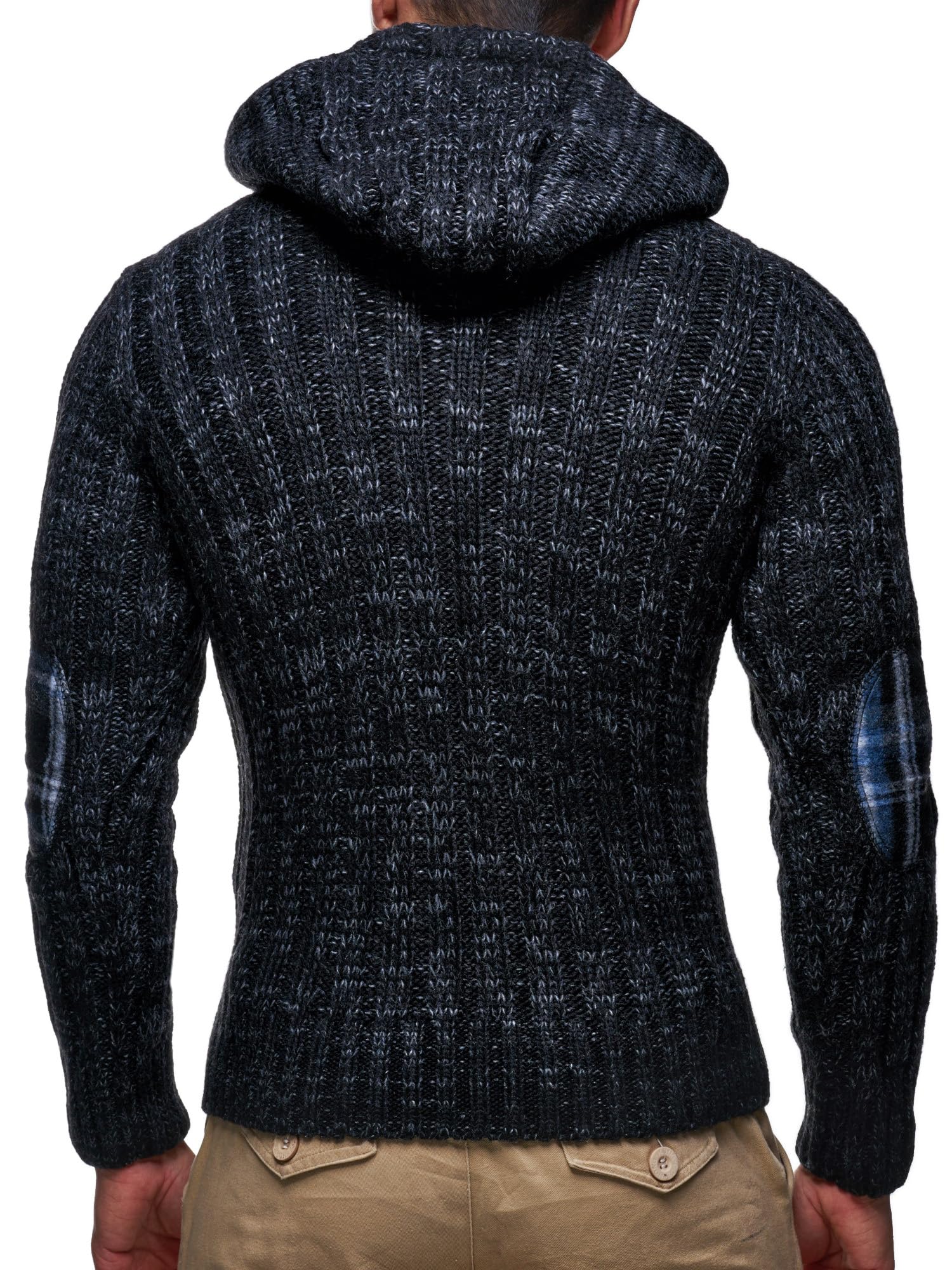 Leif Nelson Herren Strickpullover mit Kapuze/Hochwertiger Winterpullover im Regular Fit Schnitt, ideal für Casual und Business-Looks, in vielfältigen Größen und Farben verfügbar