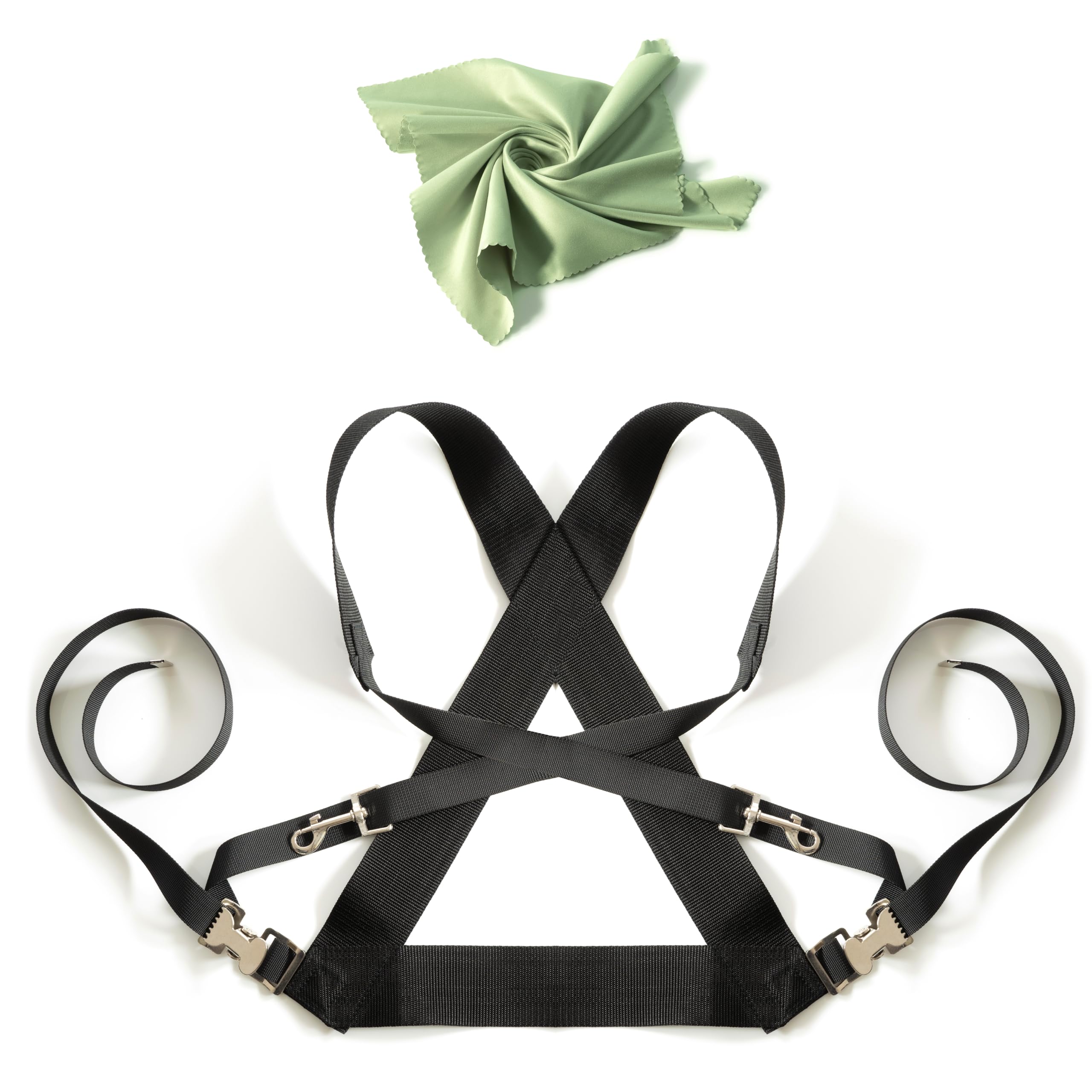 BloxBerry Parade Marching Drum Sling for Bass - Straps Belt Harness Holder - Black