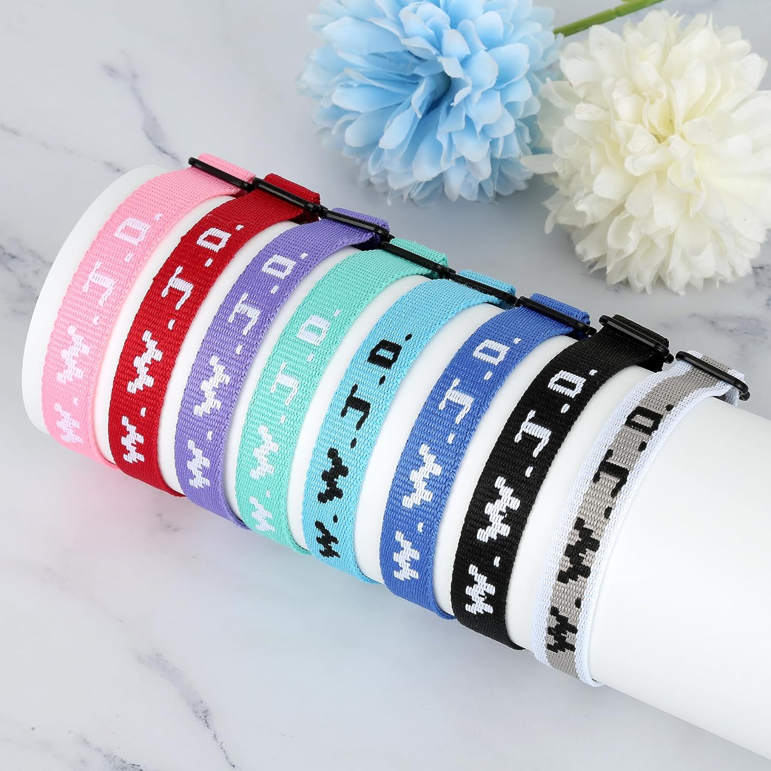 6PCS WWJD Bracelet for Women Men, Christian Gifts Wristbands, WWJD Rubber Bracelets - What Would Jesus Do Bracelet - Image 4