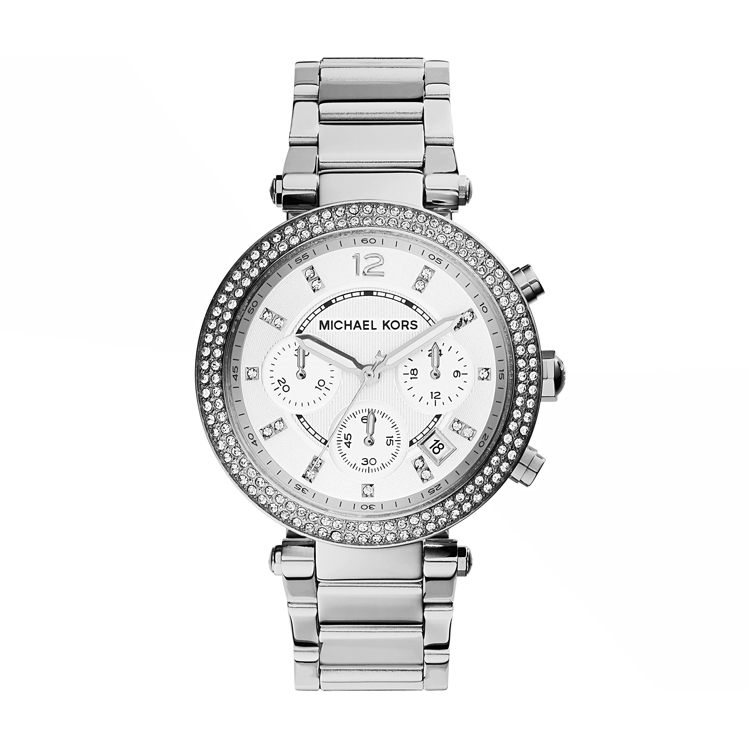 Michael Kors Parker Watch for Women, Quartz Chronograph movement with Stainless steel or PVC strap