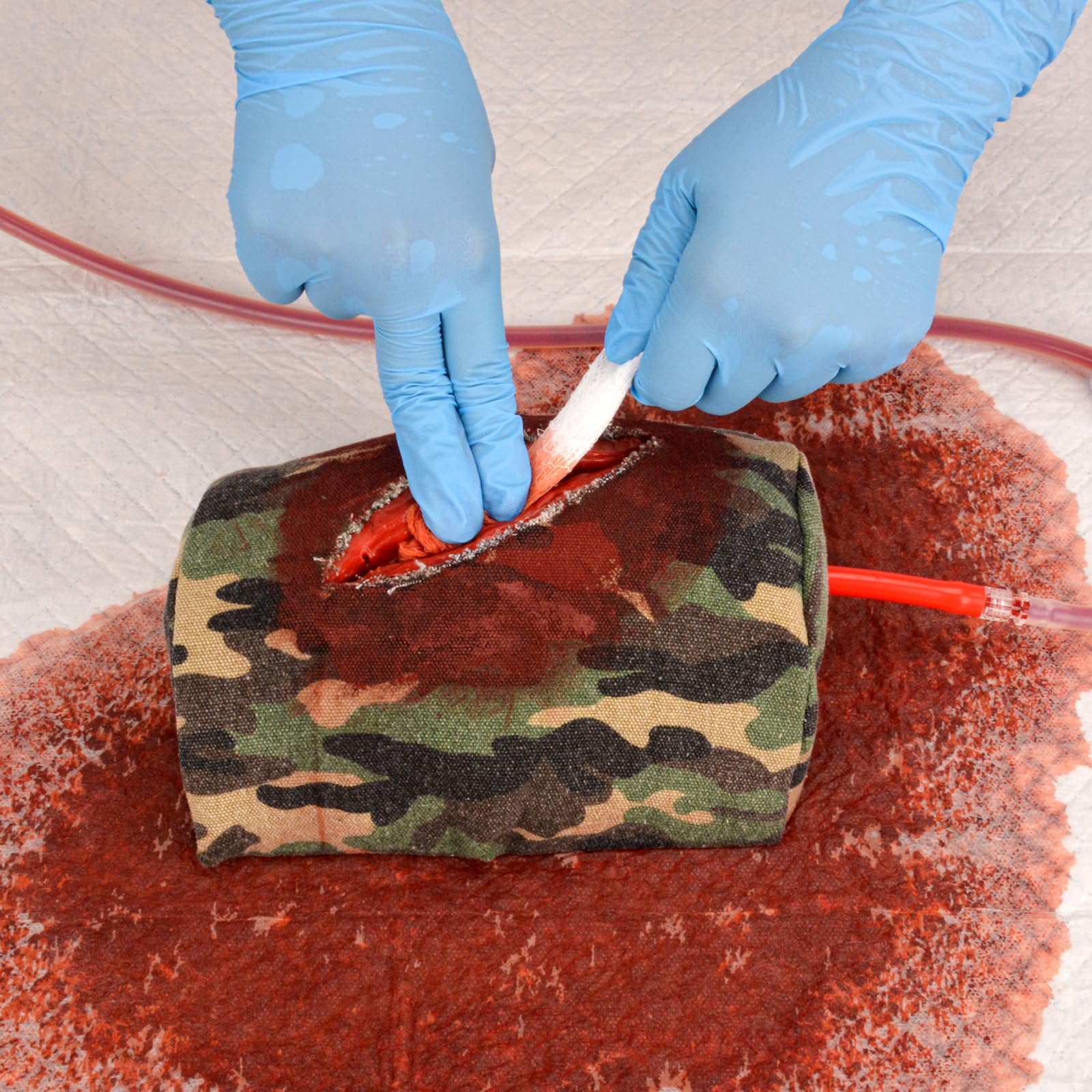 Zestaw treningowy do pakowania ran uda, zestaw treningowy Stop The Bleed, zestaw do kontroli odpowietrzania na zajęcia medyczne - pudełko taktyczne