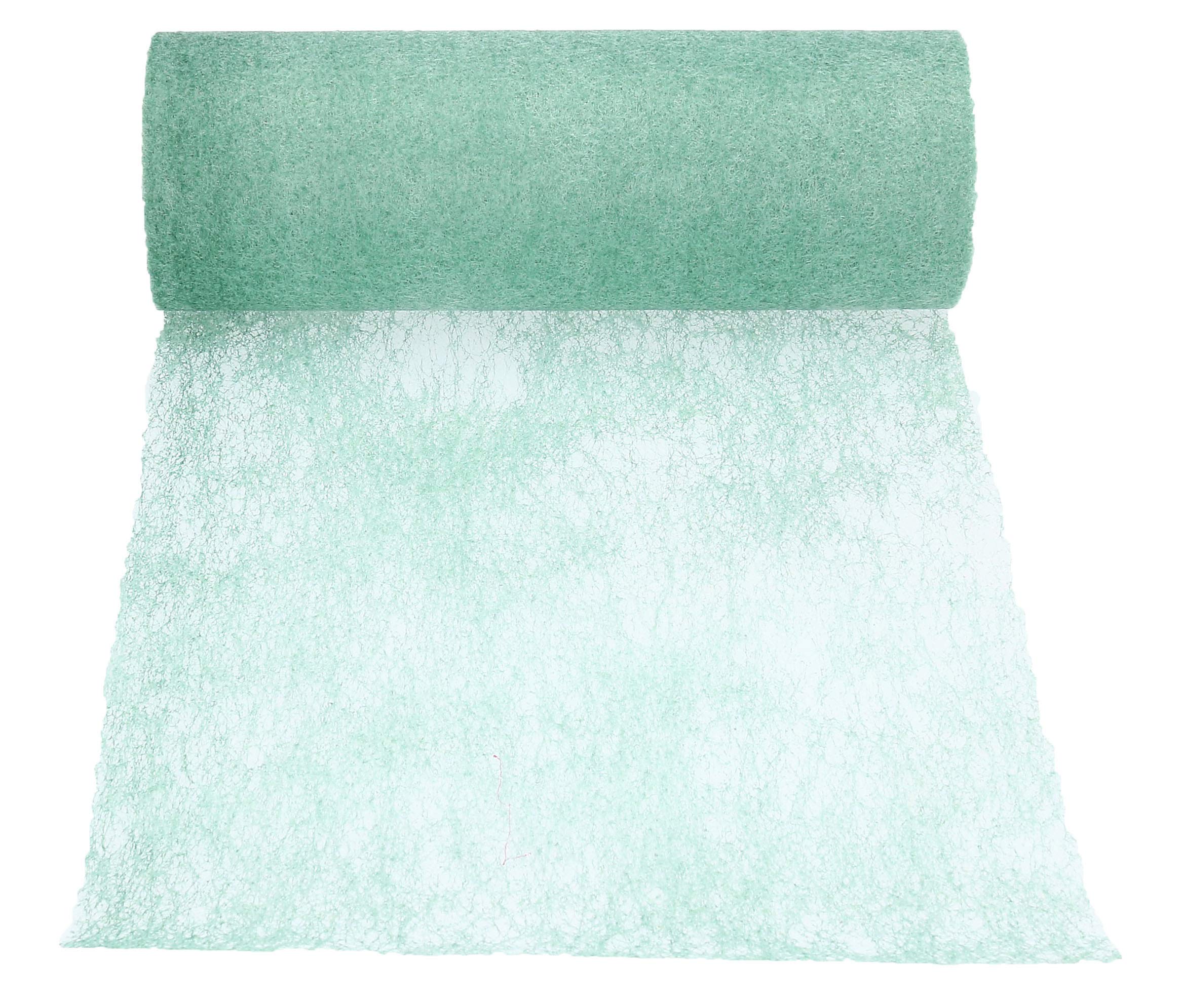 YUNSHANGHE Runner da Tavolo Moderno in Chiffon, 70 x 600 cm, Lavabile, per Matrimonio, Decorazione da Tavolo in Tessuto, per Matrimoni, Compleanni, comunioni (Matcha Verde