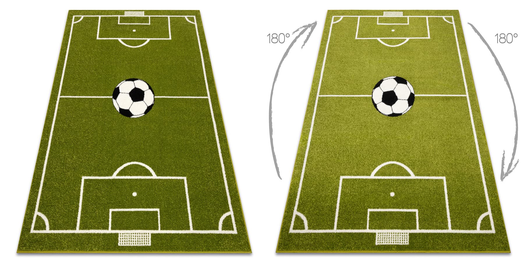 rugsx Teppich Mundial Fußballplatz, Fußball - grün 80x150 cm