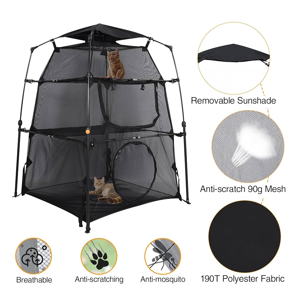 Amazon.com : Domaker Cat Enclosure Kitten and Cat Playpen