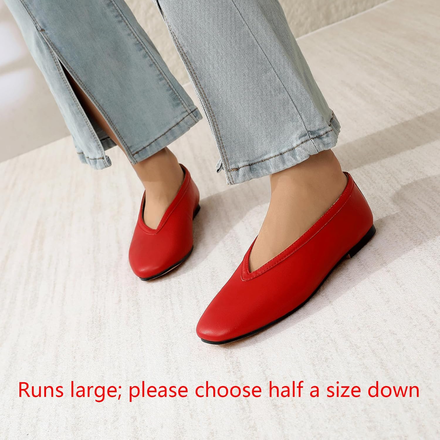 RIBONGZ Ballet Flat Shoes for Women Closed Round Toe Mary Jane Flats Comfortable Slip On Casual Shoes Dressy Office Work Walking Driving - Image 8