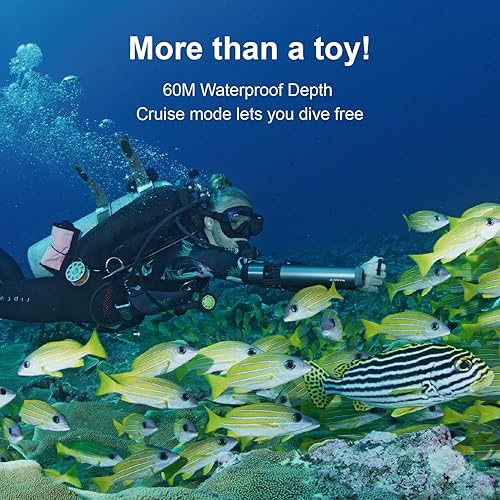 Miniatura 6 de WAYDOO Subnado - Patineta subacuática roja versión especial scooter de agua para adultos y niños scooter submarino para piscina buceo esnórquel