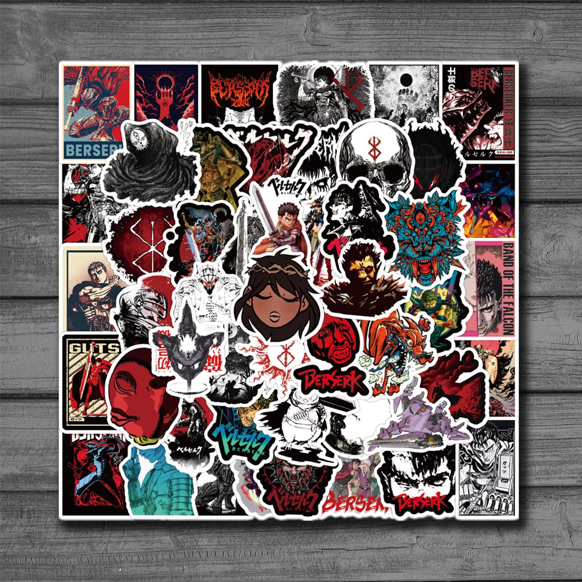 50Pcs/set Cartoon Classic Anime Berserk Graffiti Mix Stickers For Diy Рһопе Luggage ʜе|mеt Laptop Kids Тоуs Case