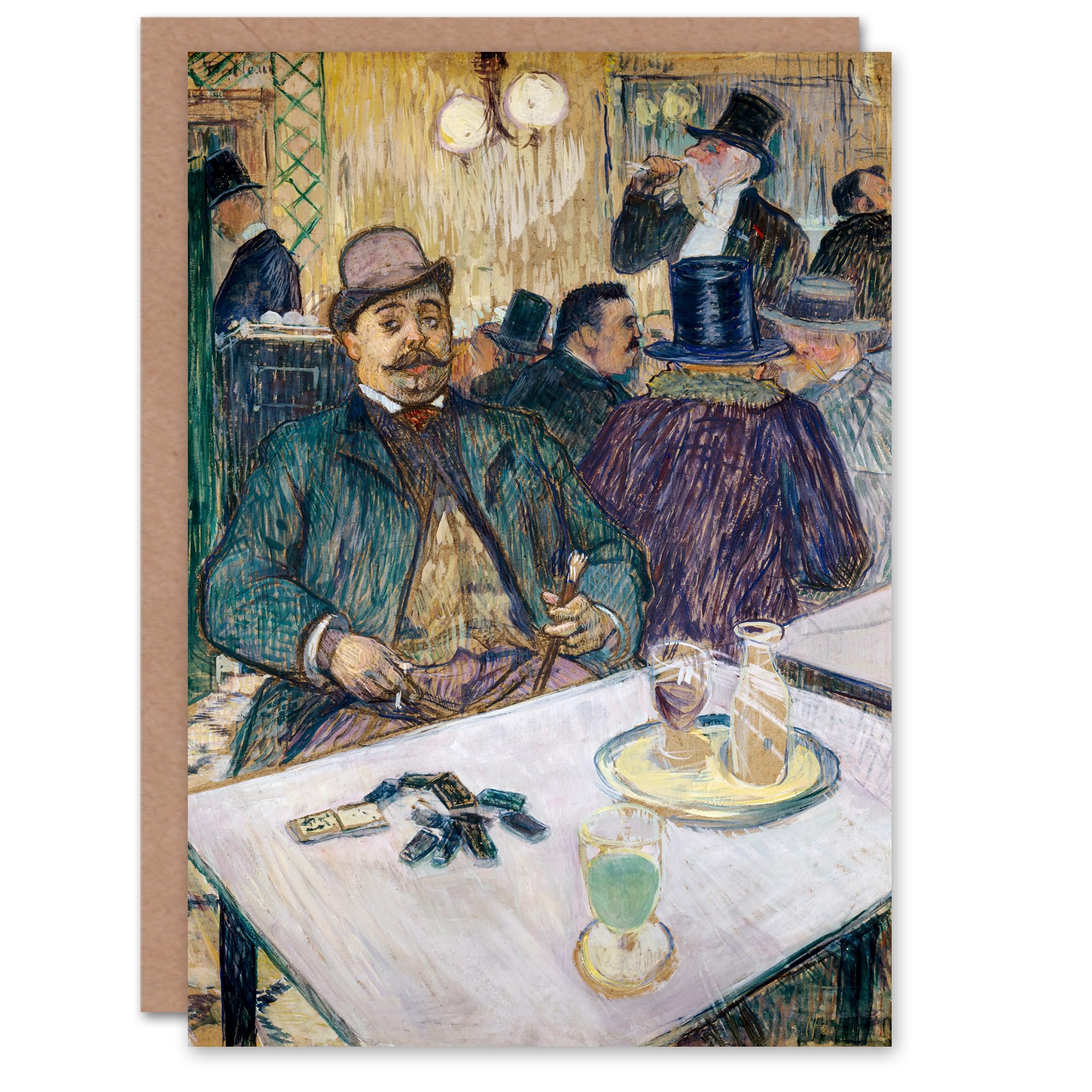 Artery8 Toulouse Lautrec Art Card Monsieur Boileau at the Cafe
