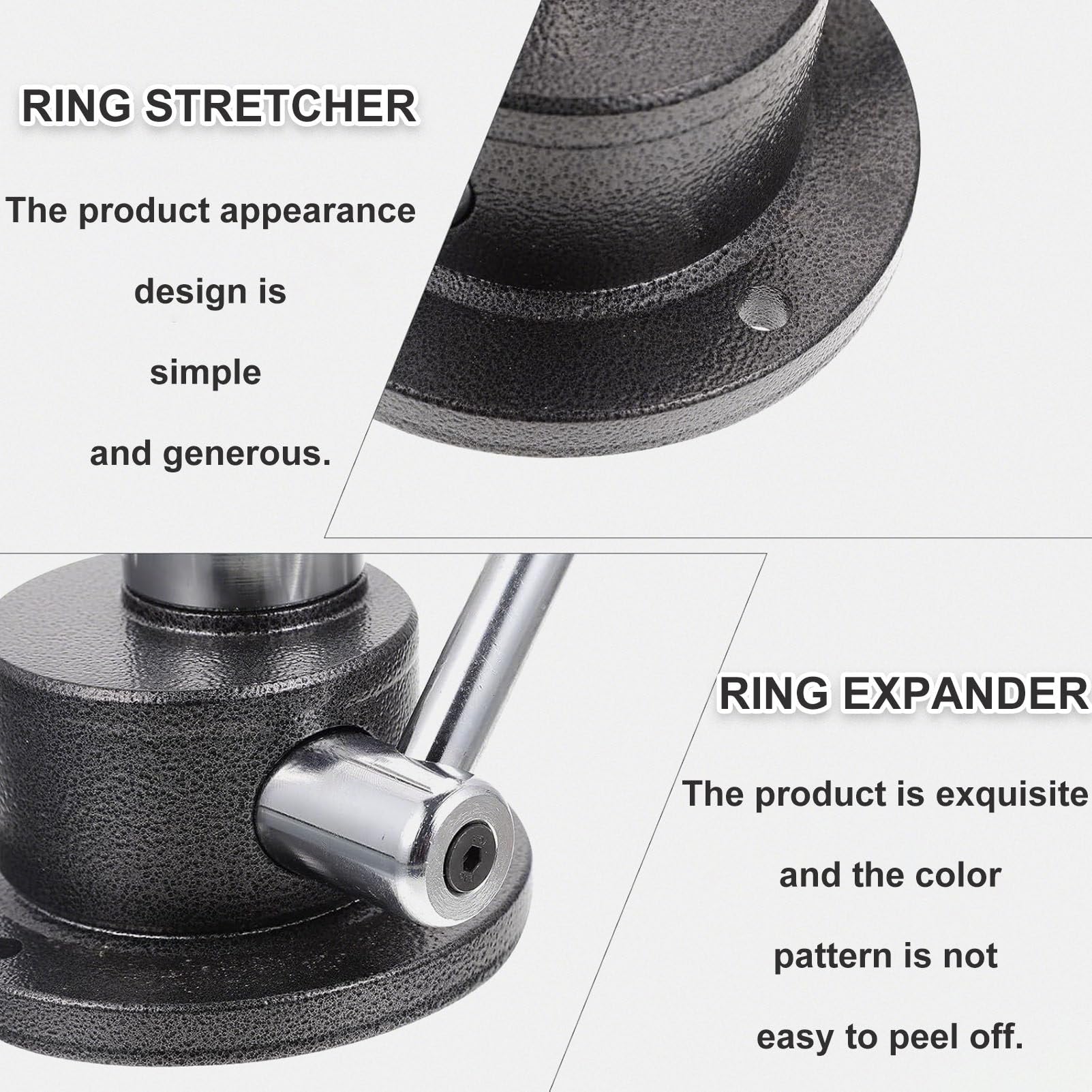 Herramienta de expansión de tamaño de anillo para ajuste, calibre de una sola pieza para hacer joyas, perfecto para entusiastas del bricolaje y joyerías, kit de ajuste de anillos
