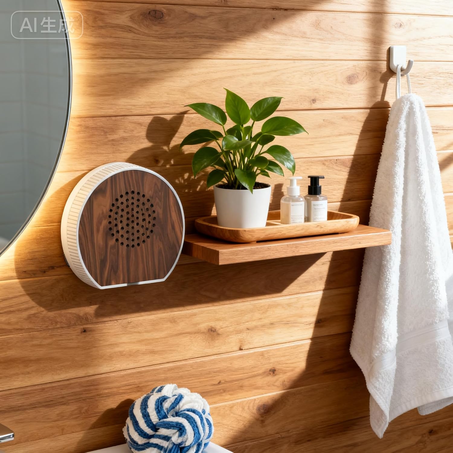 Bird Chirping Motion Sensor Box, Nature Sounds Box with Night Light, Timer, 8 Songs, 9 DIY Patterns, Sensitive Radar Sensor, White Noise Bird Chirping Box for Toilet, Spa, Relaxation
