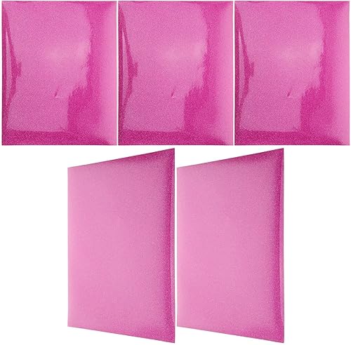 EXCEART Películas de transferencia de calor con purpurina, 5 unidades, rollo de vinilo rosa para planchar, prensa de calor con purpurina, prensa de