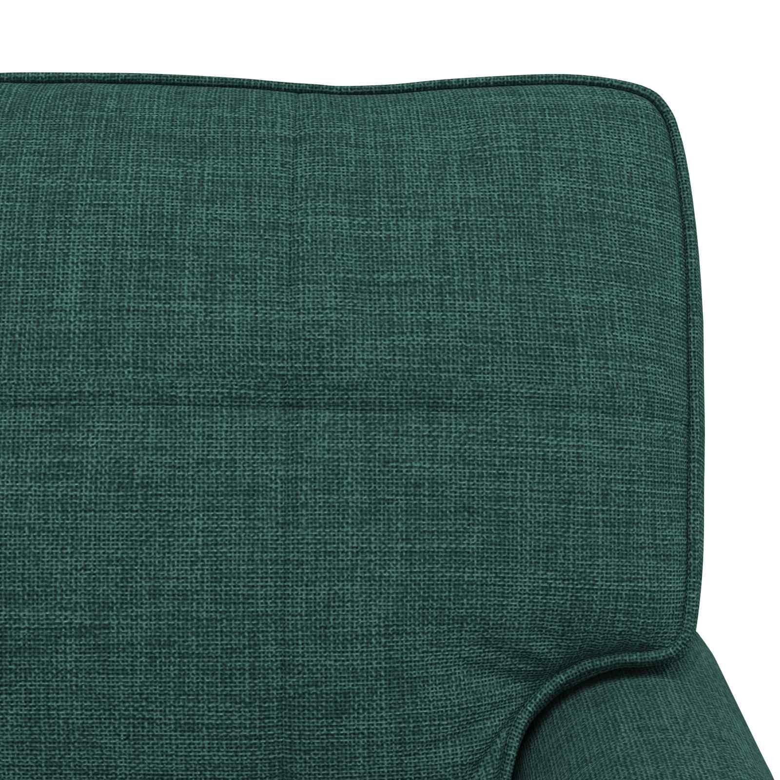 Tumbona con cojín (91 x 157 x 91 cm), color verde oscuro | Tejido transpirable, marco contrachapado, patas de plástico negro, cojín extraíble, comodidad duradera