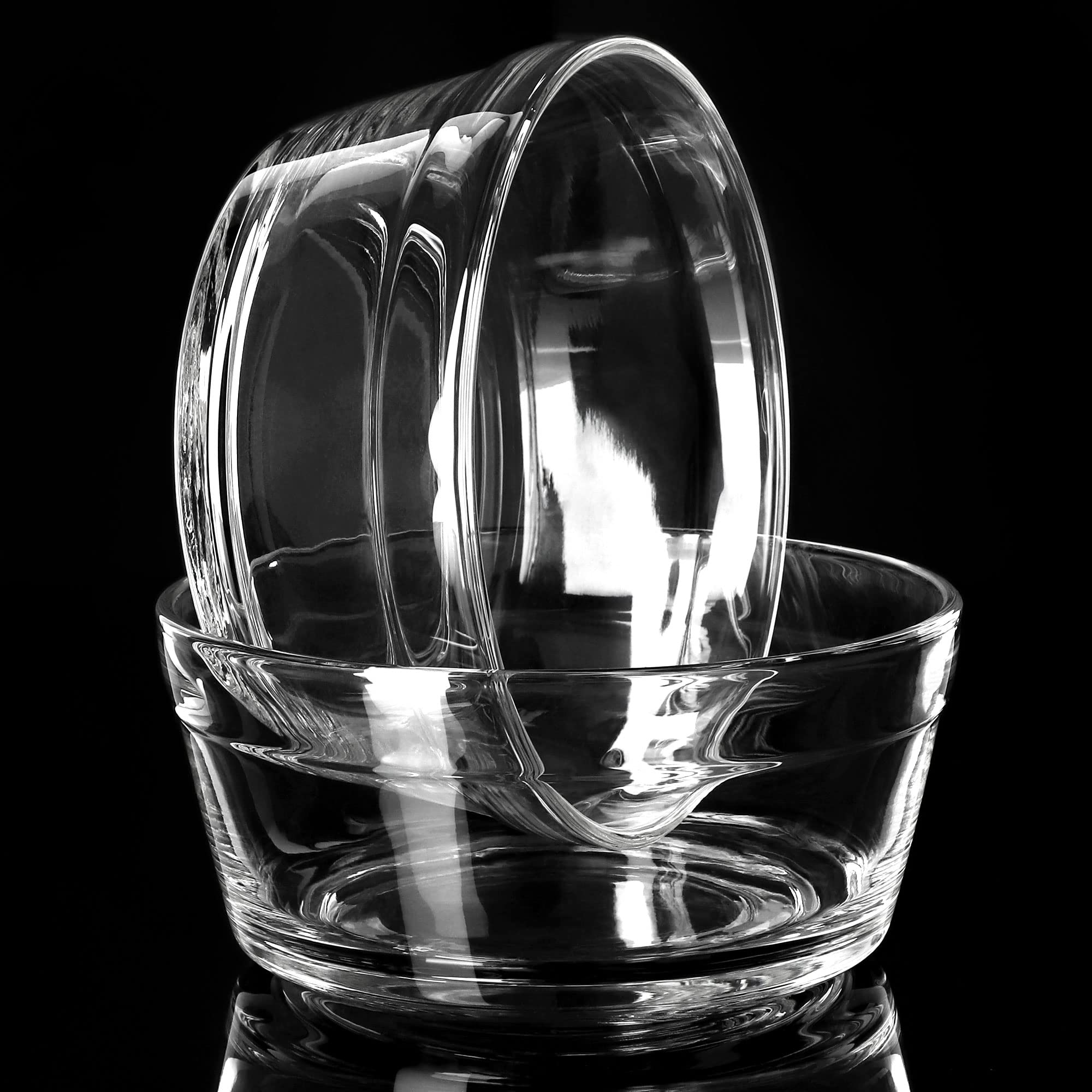 Lot De 2 Saladiers En Verre Carrés KADAX - 18,8 X 13,1 X 8,9 Cm - Robuste, Transparent Et Lave-vaisselle Safe - Pour Cuisine, Service Chaud Ou Froid