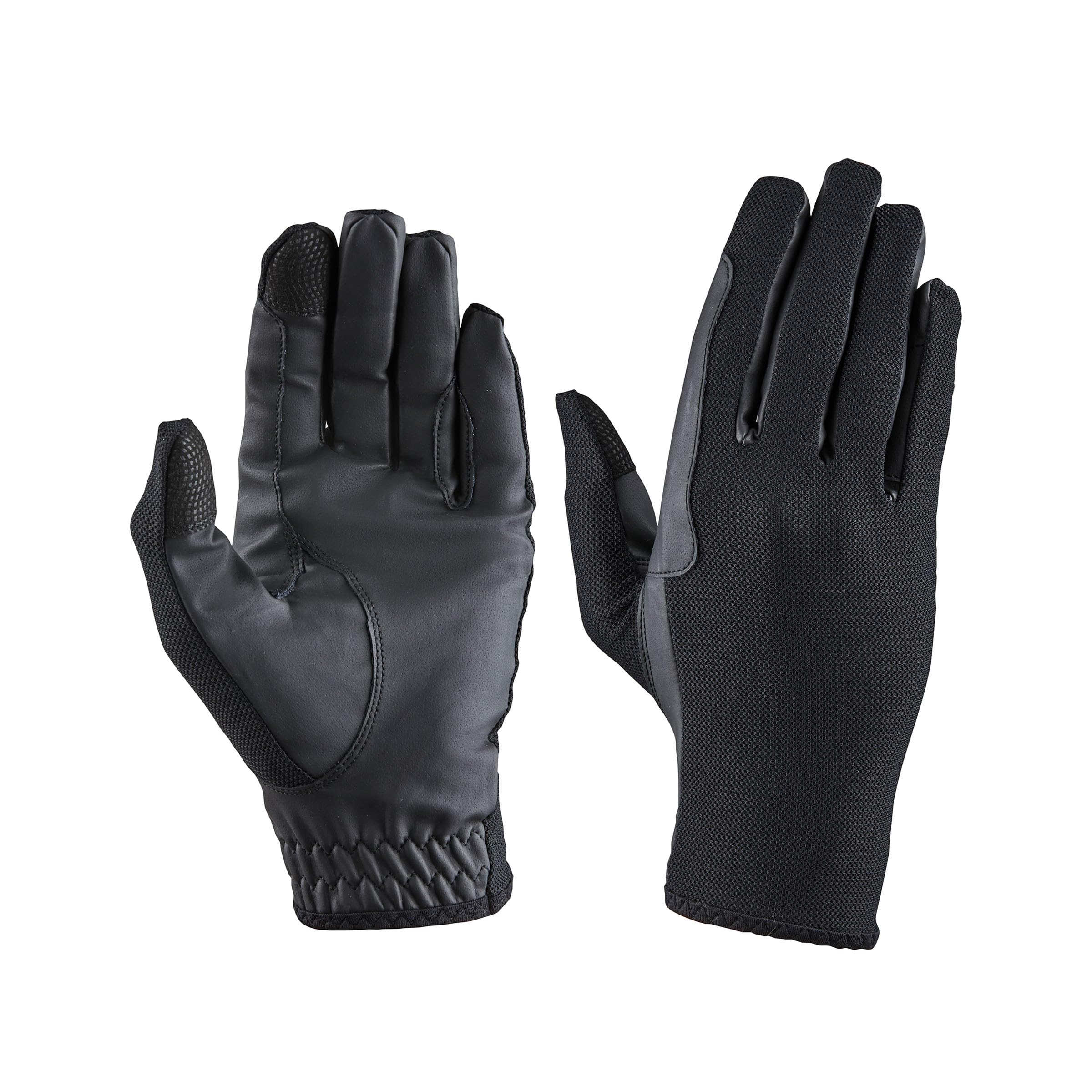 Dublin Pull On Cool Mesh Riding Gloves, Black, Extra Small/5