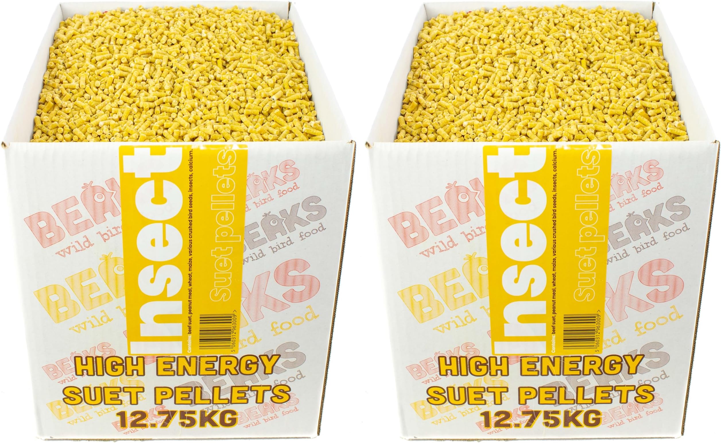 BEAKS wild bird food high energy INSECT suet feed pellets for all wild garden birds 25kg Box free pp