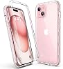 ULAK Compatible with iPhone 15 Case Glitter, Heavy Duty Dual Layer Shockproof Protection Women Bling Sparkle Protective Phone Cover for iPhone 15 6.1 inch, Clear Glitter