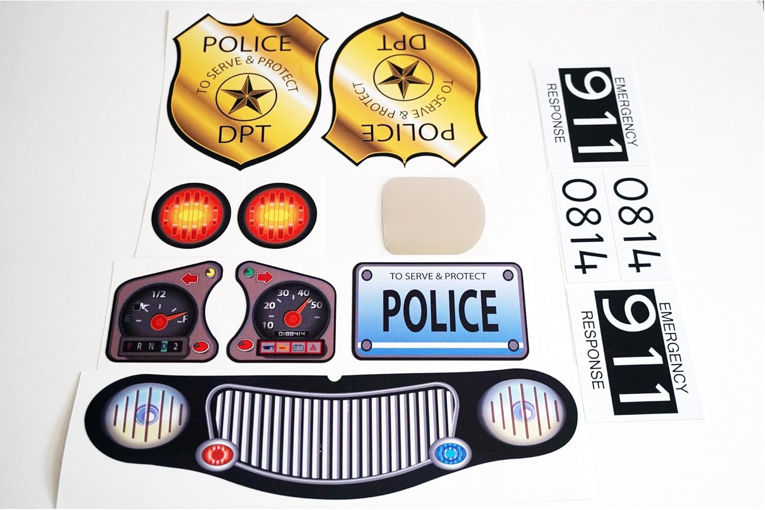 Toy Restore Replacement Decals Fits Little Tikes Cozy Coupe II Car Police Badge