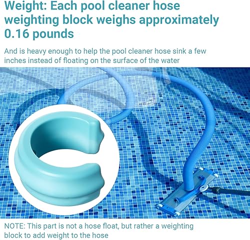 Miniatura 4 de Peso de la manguera del limpiador de piscina para W83247 X70105, para Pentair Kreepy Krauly K12054 K12454, ayuda al limpiador de piscinas a hundirse