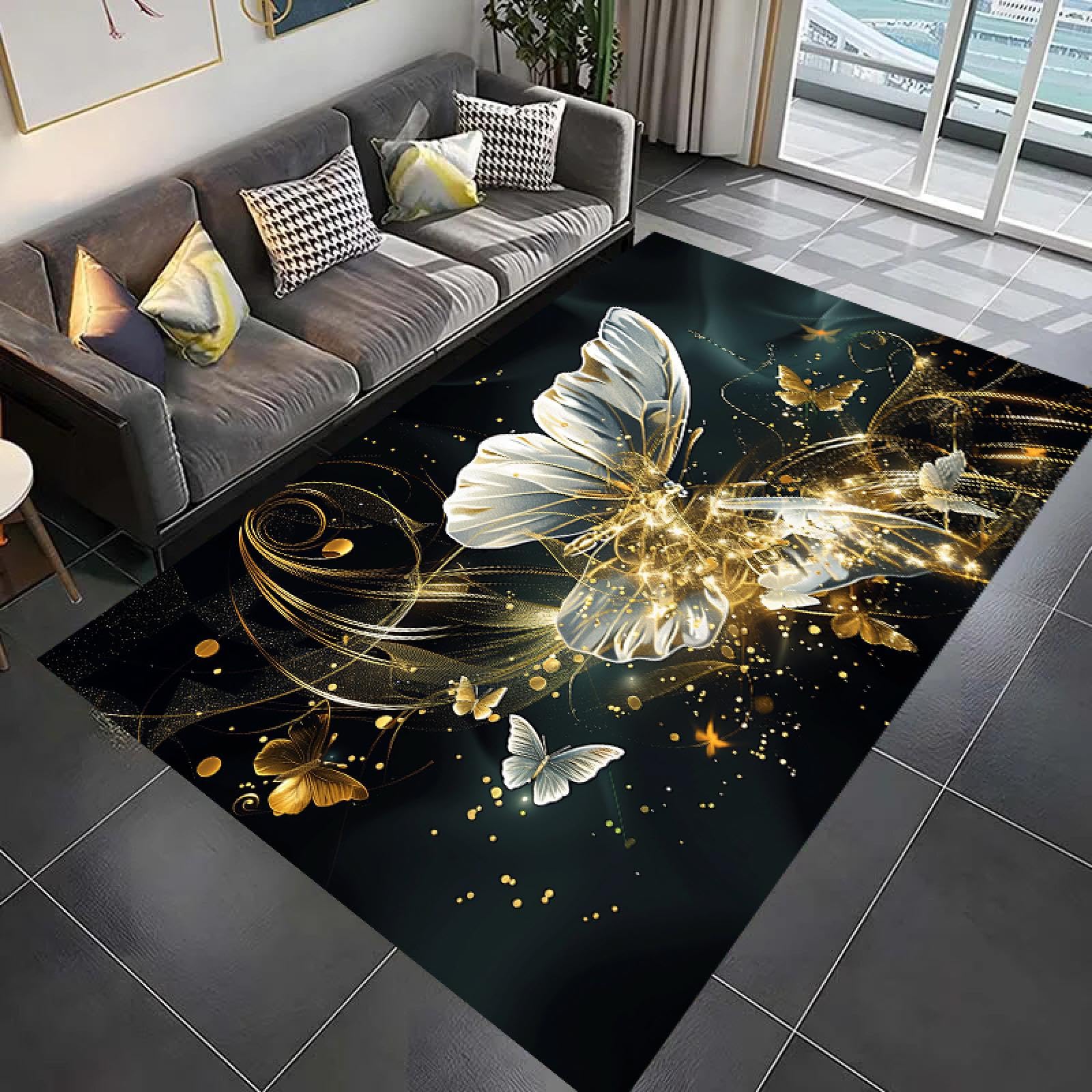 Tapis antidérapant papillon 50x80 cm idéal pour sécuriser votre cuisine