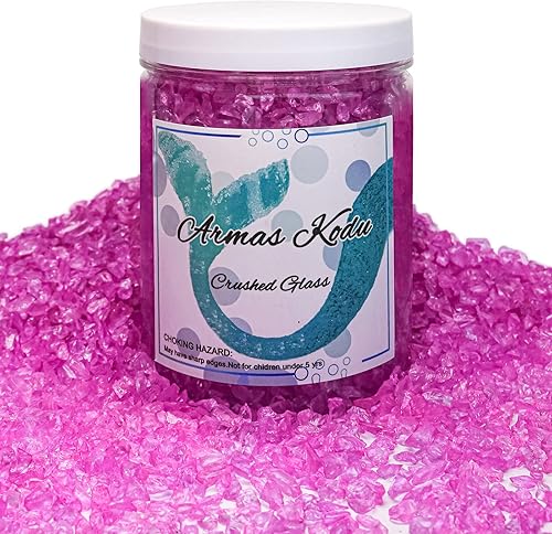 Miniatura 9 de Vidrio triturado para arte de resina, 0.15 a 0.236 pulgadas, rojo, 1.5 libras, piezas de vidrio roto para manualidades, relleno de jarrón y soportes