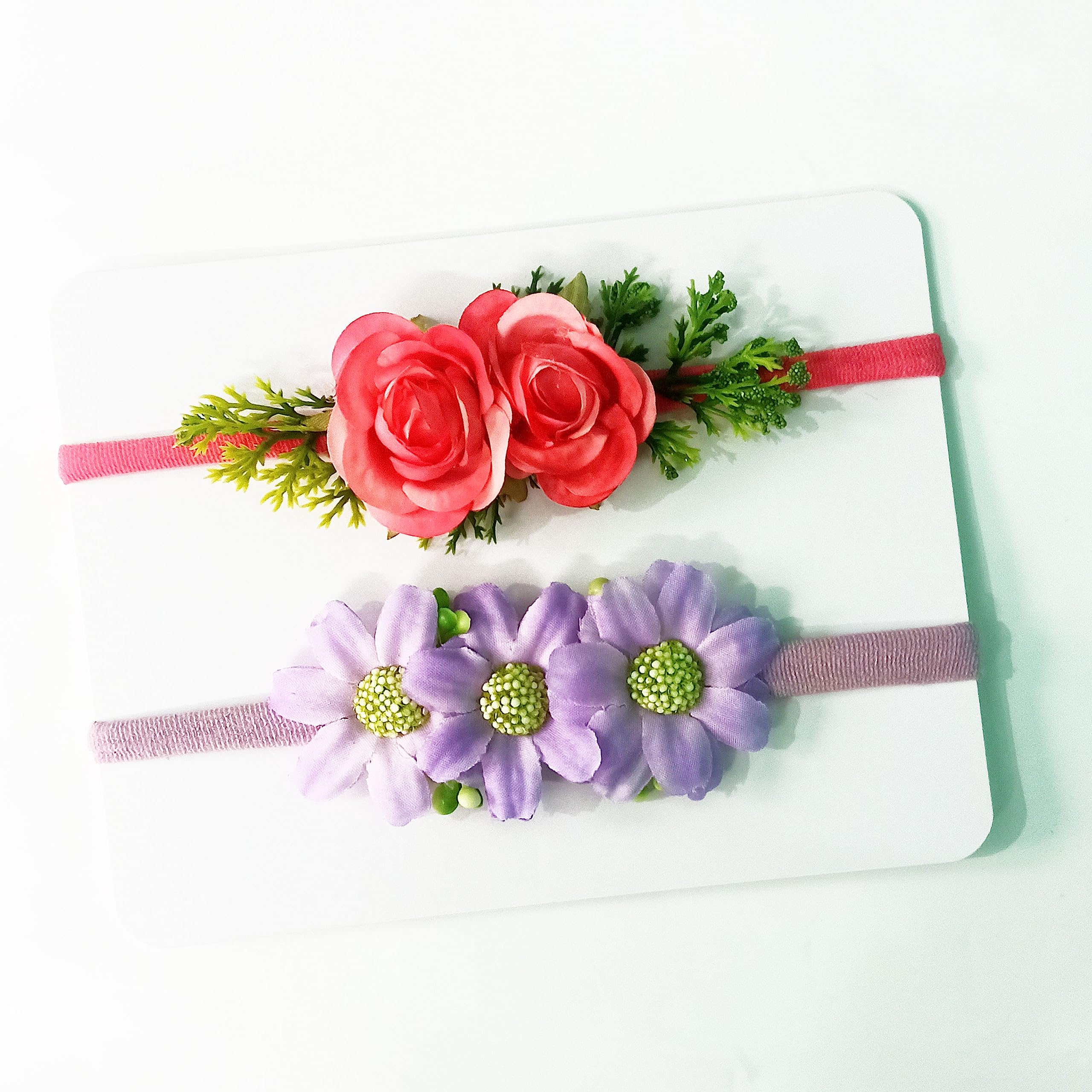 Lavitra Fashion headbands flowers soft nylon hairbands for baby girls, Infants and Toddlers, Pack of 2 (Design 1) (B0C4WC2Y7R) Amazon Price History, Amazon Price Tracker