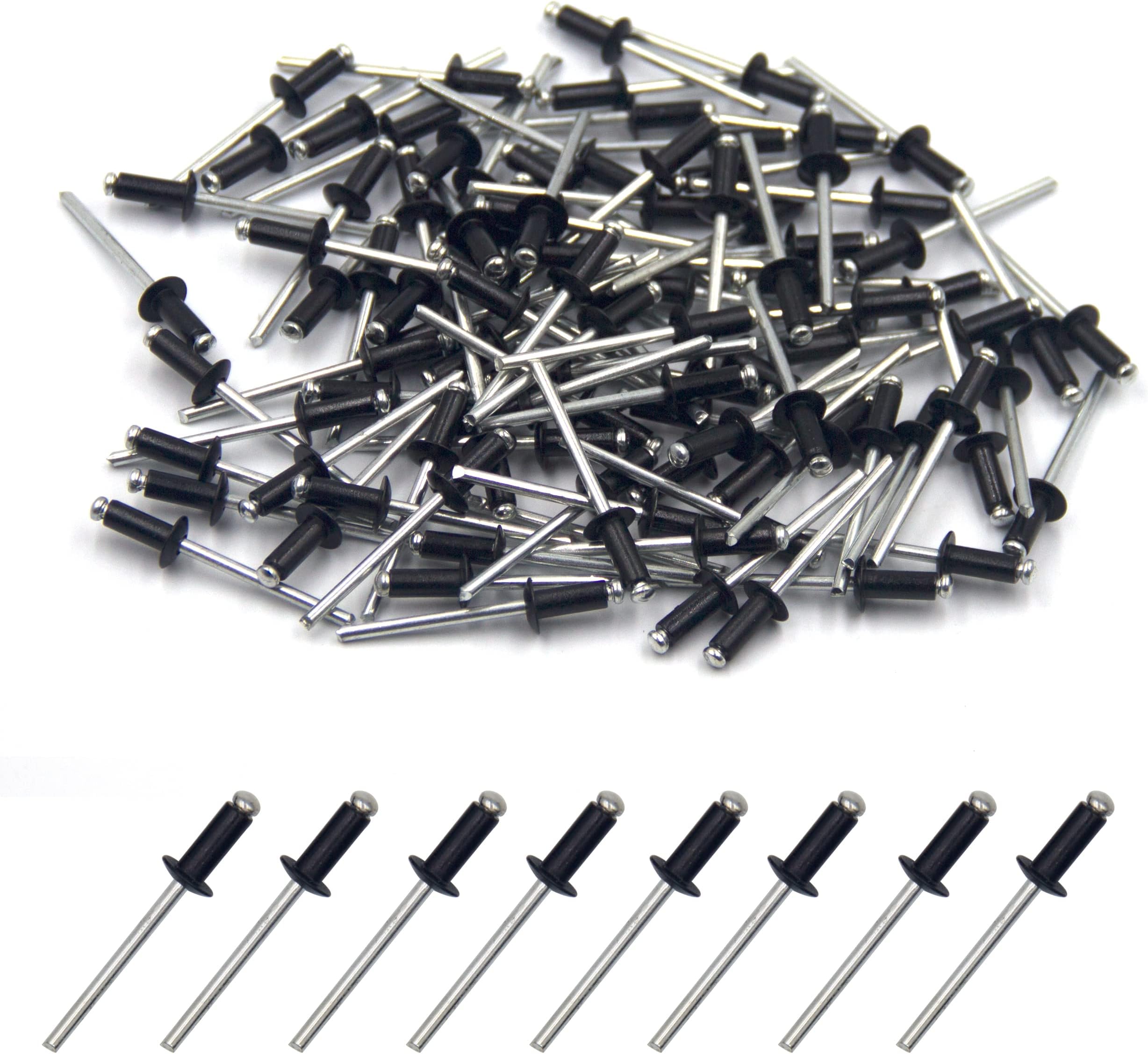 BESTYCHAO 100 pièces de rivets aveugles en aluminium 4 x 10mm, rivets à